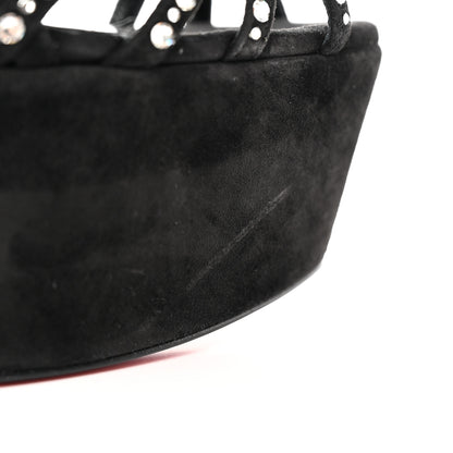 Christian Louboutin Suede Crystal Vegastrassima Alta 160 Pumps 38 Black 11 of 18