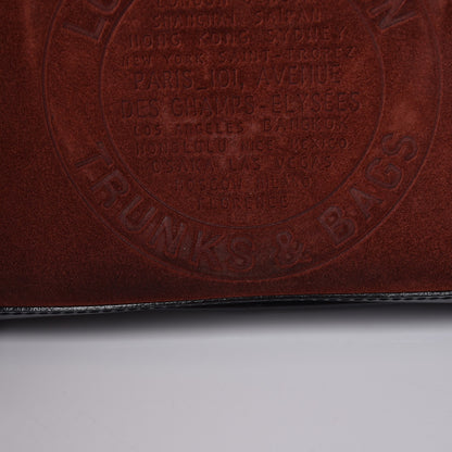 Louis Vuitton Suede Stamped Havane Bowler PM Brun 12 of 17