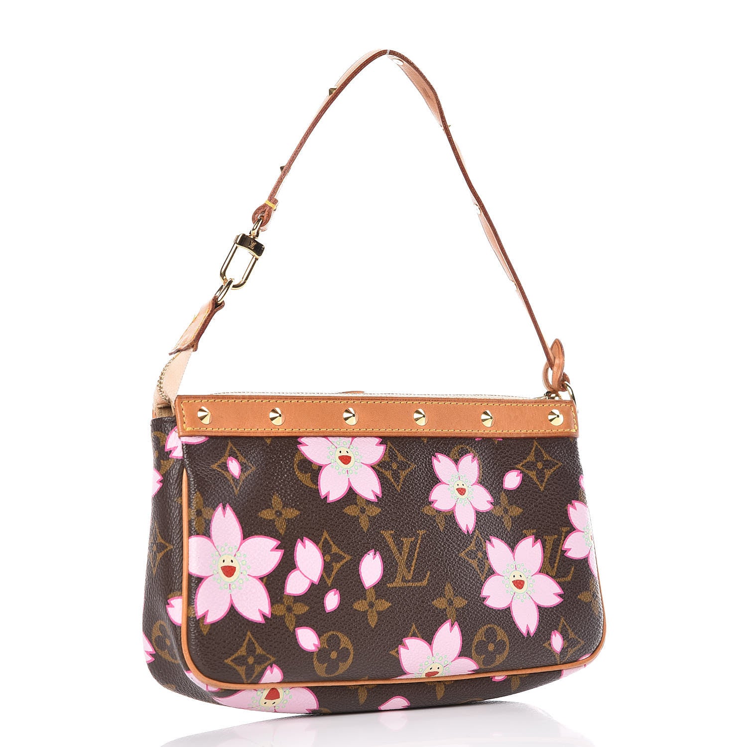 Louis Vuitton Monogram Cherry Blossom Pochette Accessories Brown 3 of 12