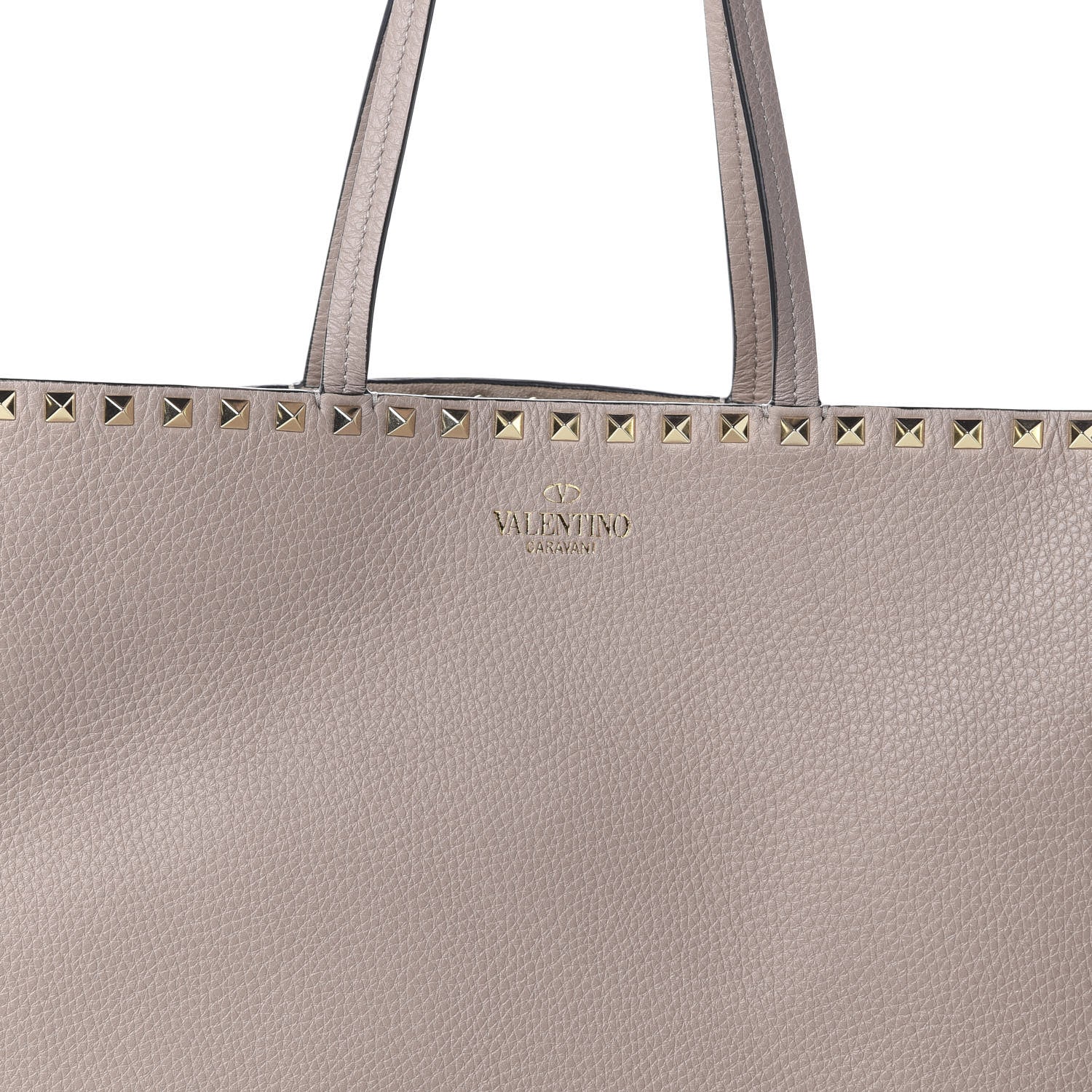Valentino Garavani Grained Calfskin Rockstud Shoulder Tote Poudre 8 of 8