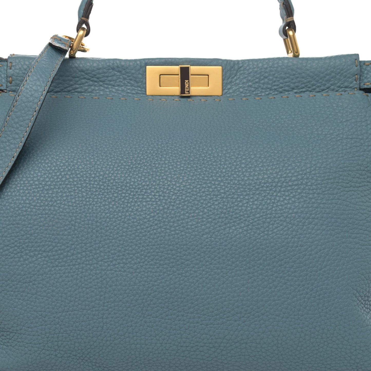 Cuoio Romano Selleria Large Peekaboo Iconic Satchel Carta Zucchero