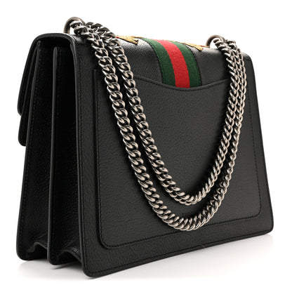 Gucci Calfskin Web Floral Embroidered Medium Dionysus Shoulder Bag Black 3 of 13