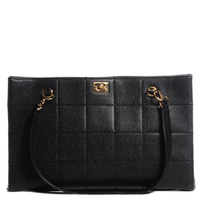 Chanel Caviar Square Stitched Shoulder Bag Black 1 of 7