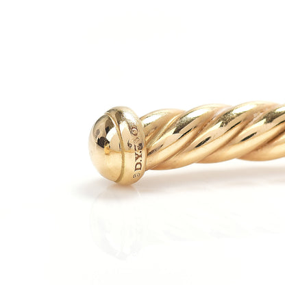 David Yurman 18K Yellow Gold 4mm Cablespira Bracelet 4 of 4