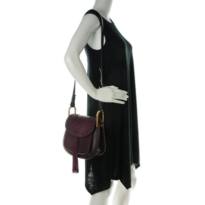 Chloe Calfskin Braided Medium Hudson Shoulder Bag Dark Purple 2 of 7