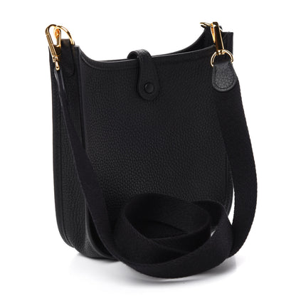 Hermes Taurillon Clemence Evelyne TPM Black 3 of 10