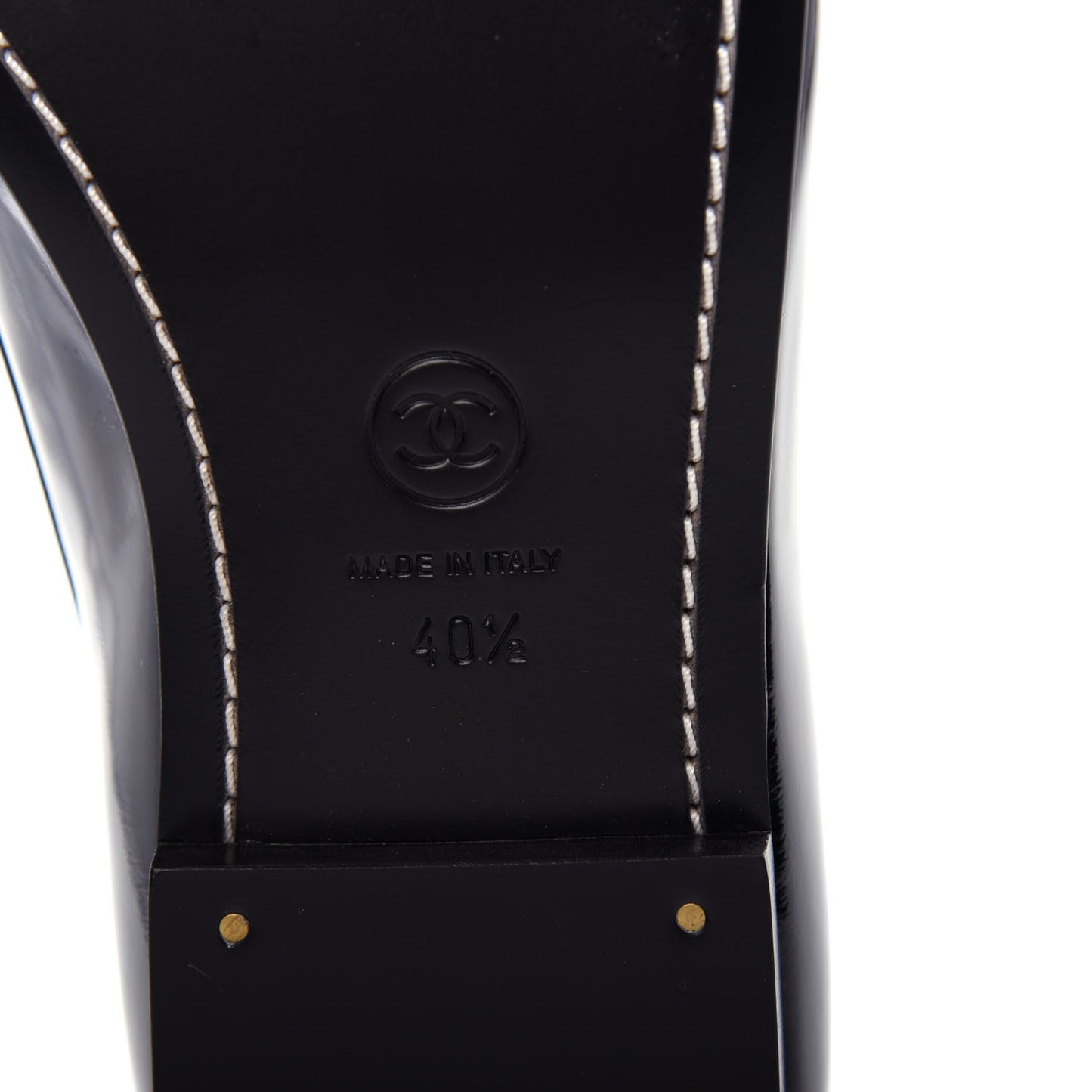 Patent CC Mocassin Loafers 40.5 Black