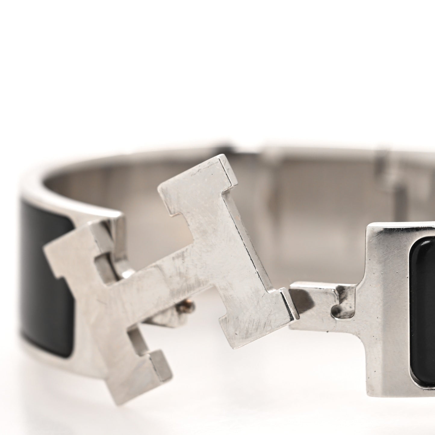 Enamel Wide Clic Clac H Bracelet PM Black