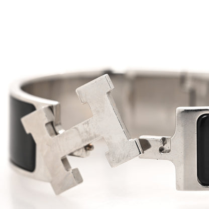 Hermes Enamel Wide Clic Clac H Bracelet PM Black 4 of 5