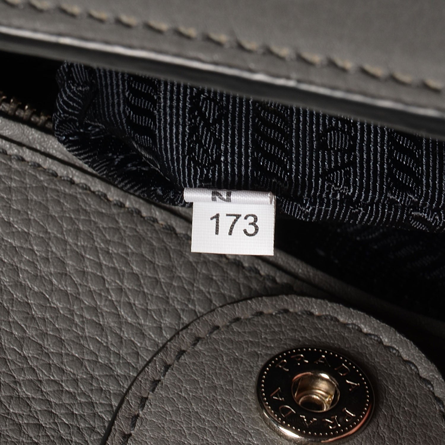Prada Vitello Daino Shopping Tote Marmo 9 of 11