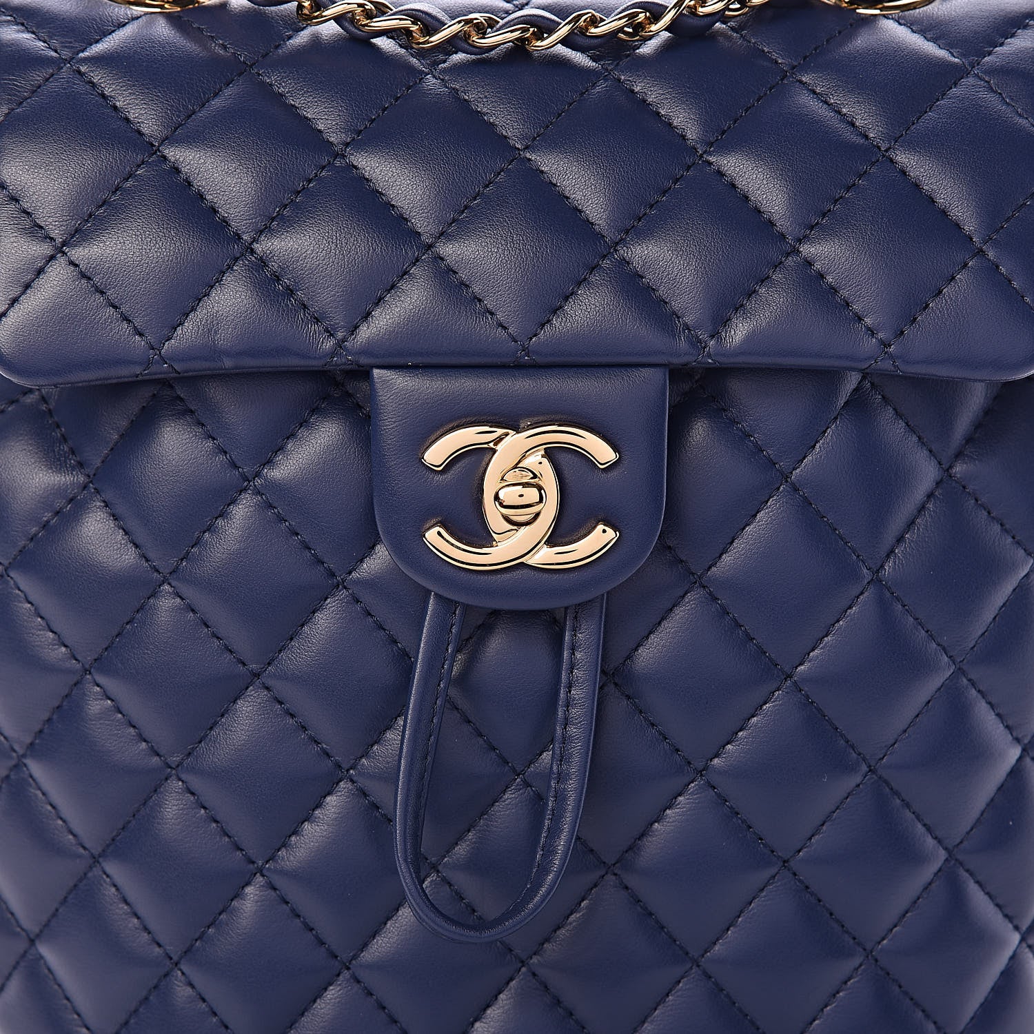 Chanel Lambskin Quilted Small Urban Spirit Backpack Navy 8 of 11
