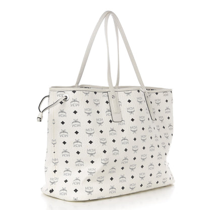 MCM Visetos Large Liz Reversible Shopper Tote White 5 of 14