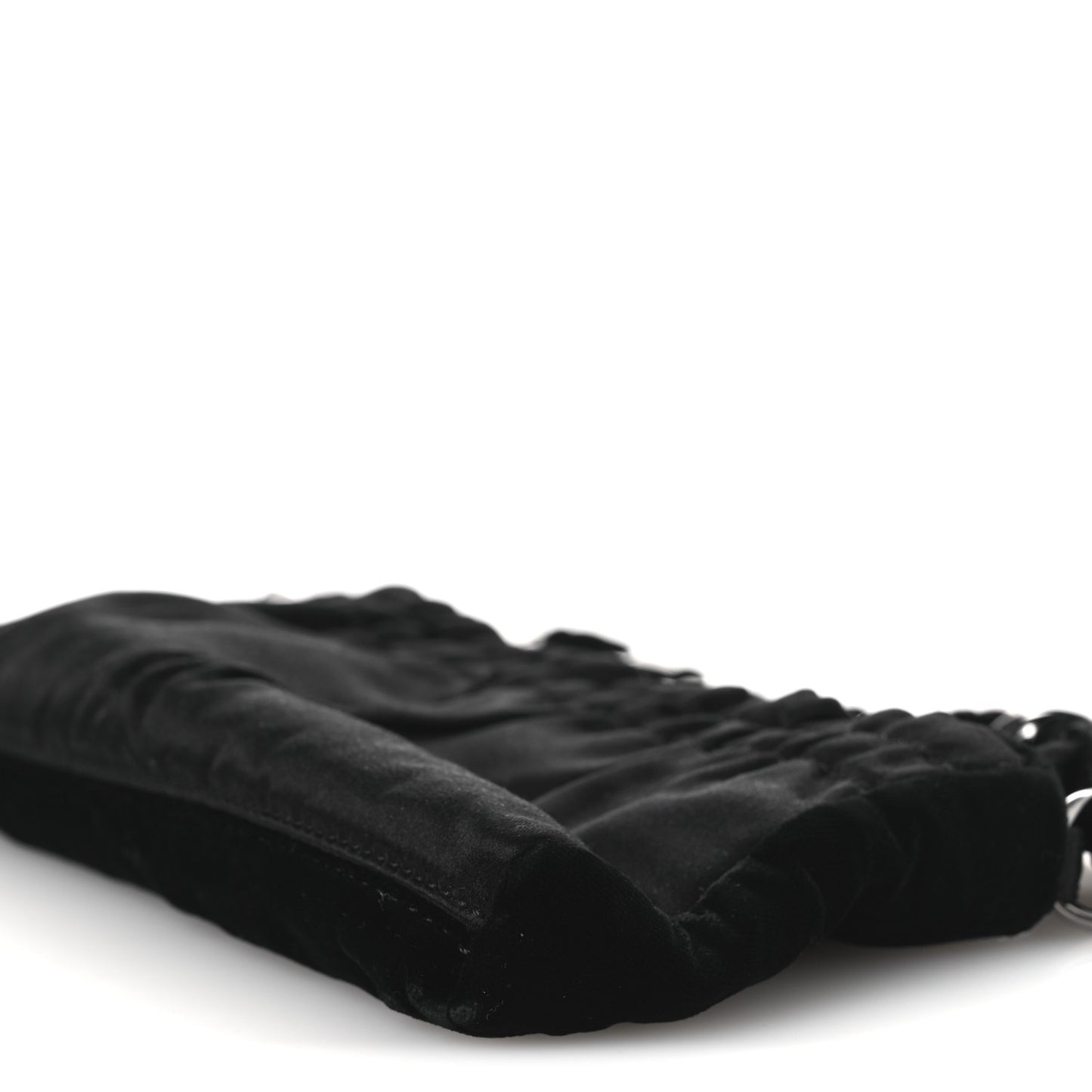 Velvet Satin Evening Bag Black