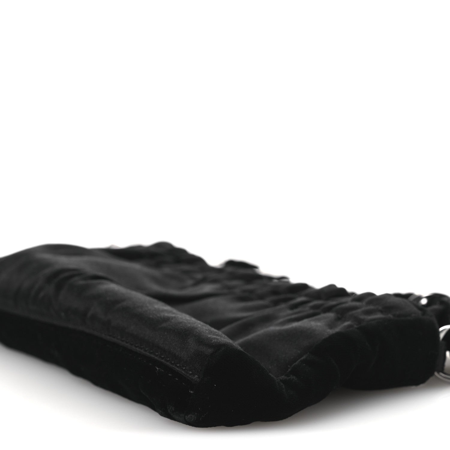 Chanel Velvet Satin Evening Bag Black 10 of 11