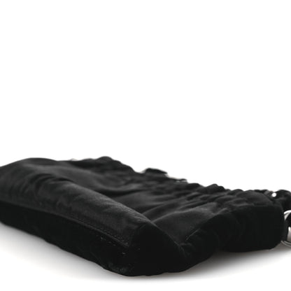 Chanel Velvet Satin Evening Bag Black 10 of 11