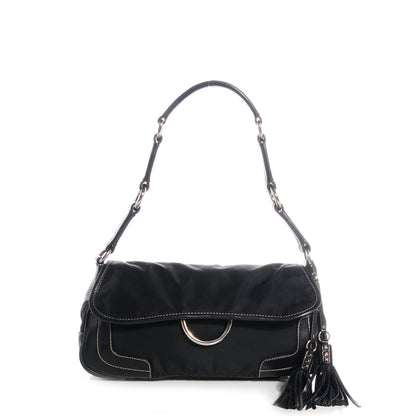 Prada Tessuto Nylon Tassel Shoulder Bag Nero Black 1 of 8