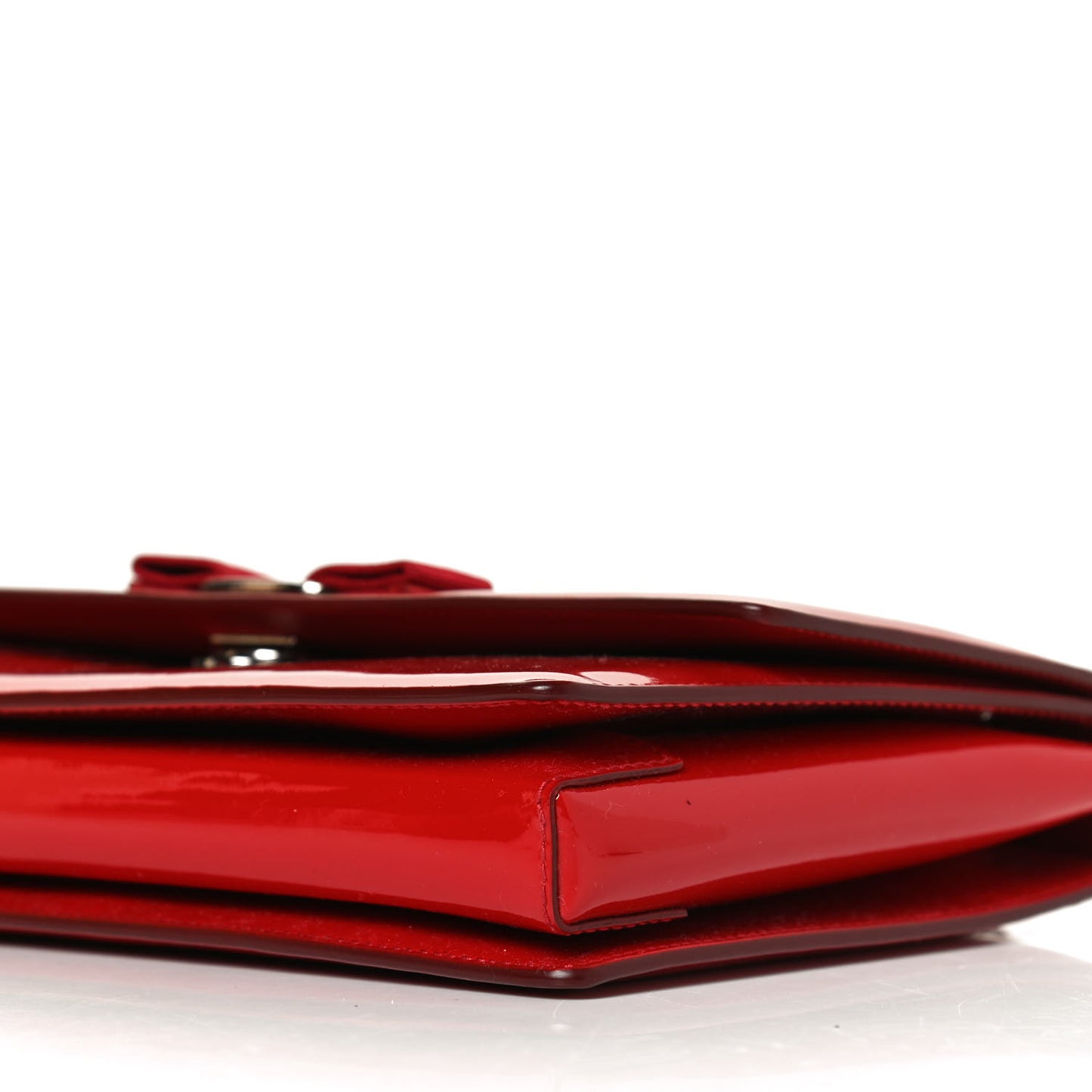 Patent Ginny Vara Bow Shoulder Bag Red