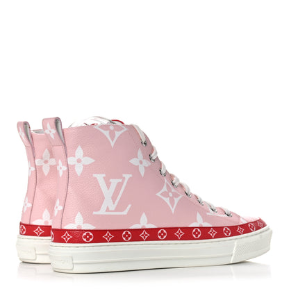 Louis Vuitton Monogram Giant Stellar Sneaker Boots 39 Rose Rouge 4 of 11
