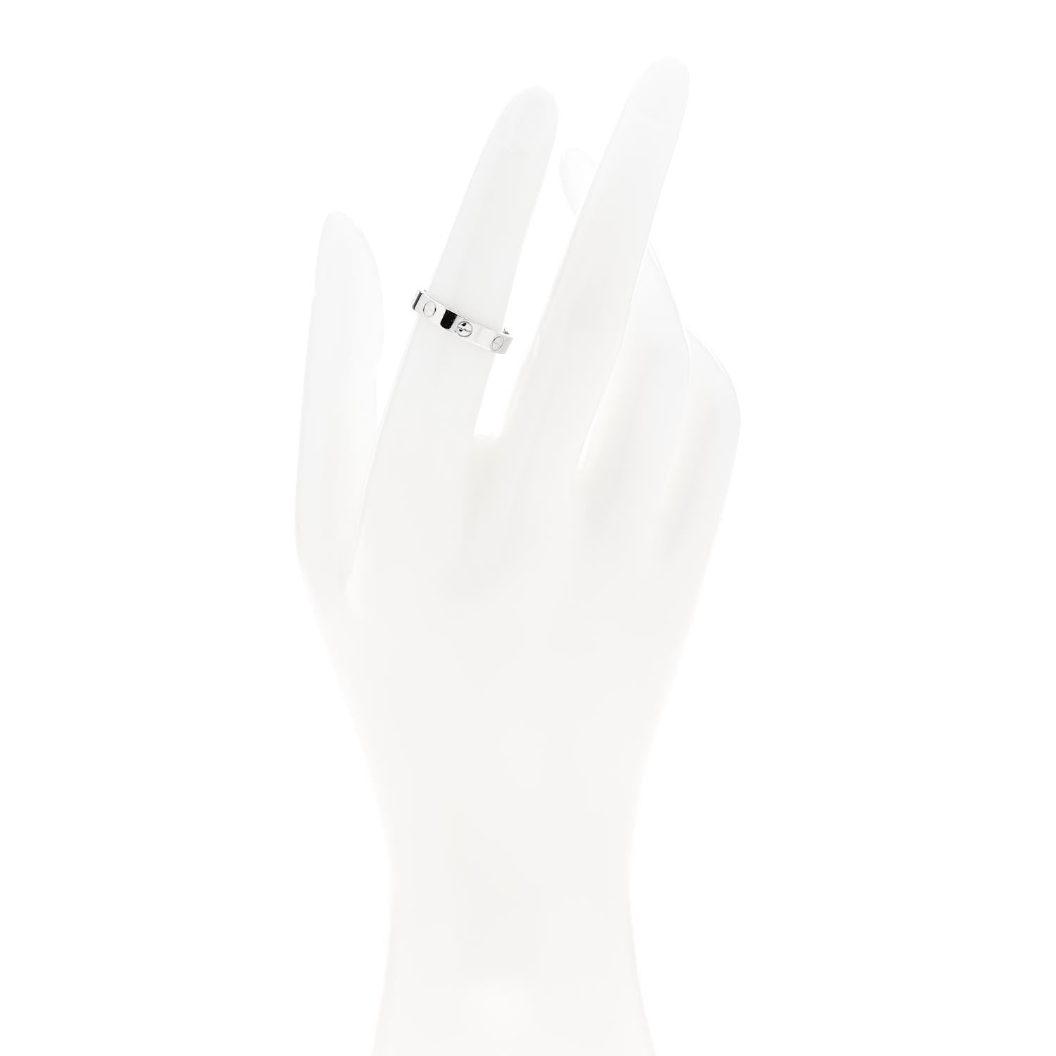 Cartier Platinum 3.5mm LOVE Wedding Band Ring 52 6 2 of 4