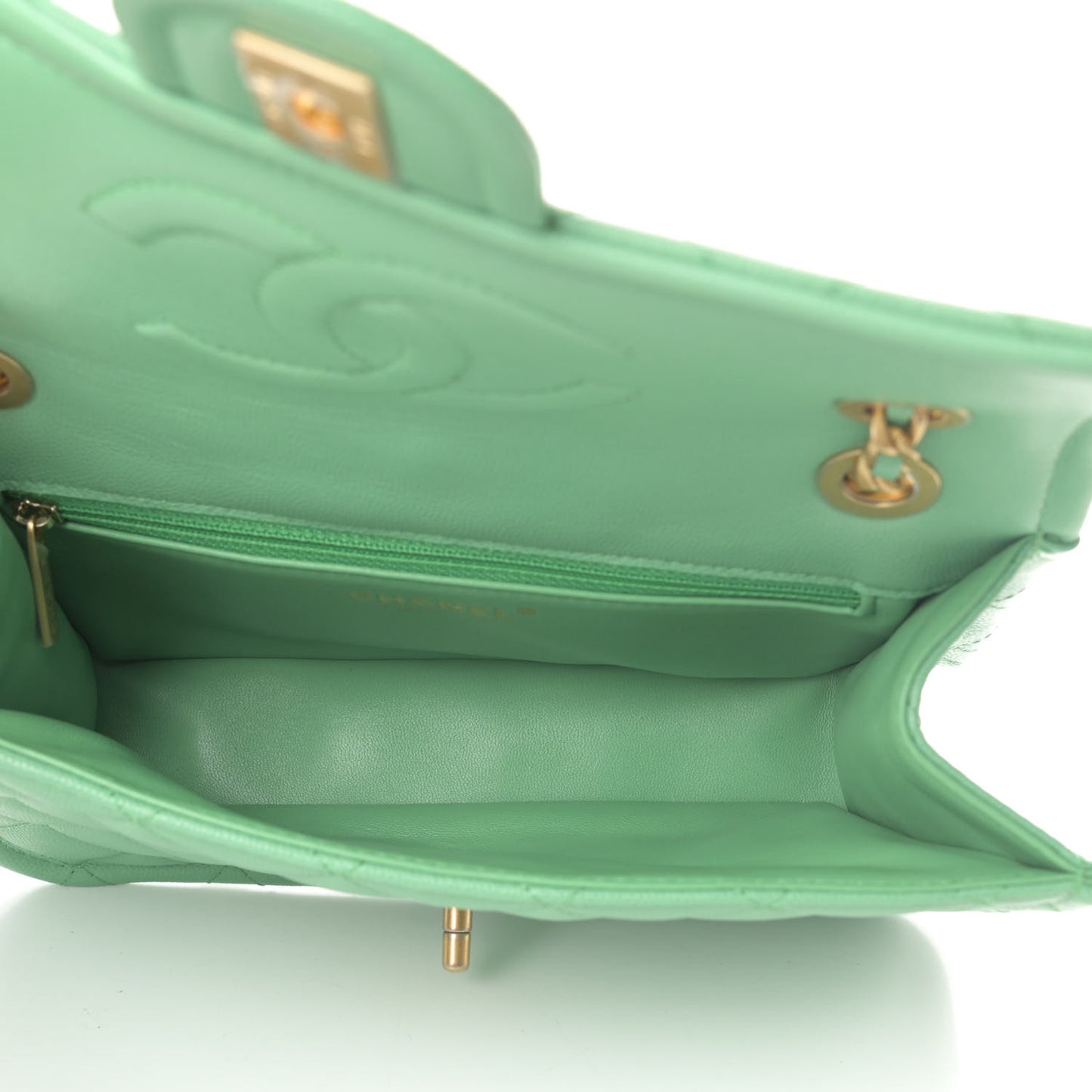 Caviar Quilted Medium Sweet Classic Flap Green