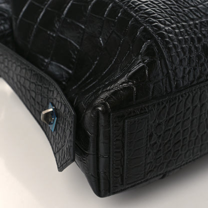Givenchy Calfskin Crocodile Embossed Medium Soft Antigona Black 7 of 8
