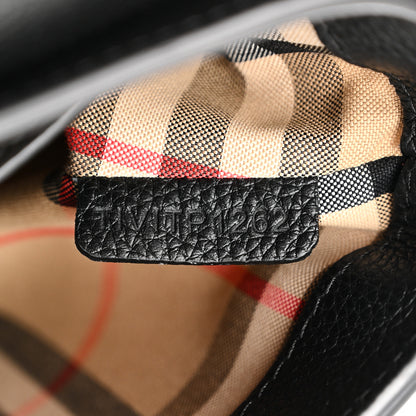 Burberry Grainy Calfskin Vintage Check Note Crossbody Bag Black 6 of 11