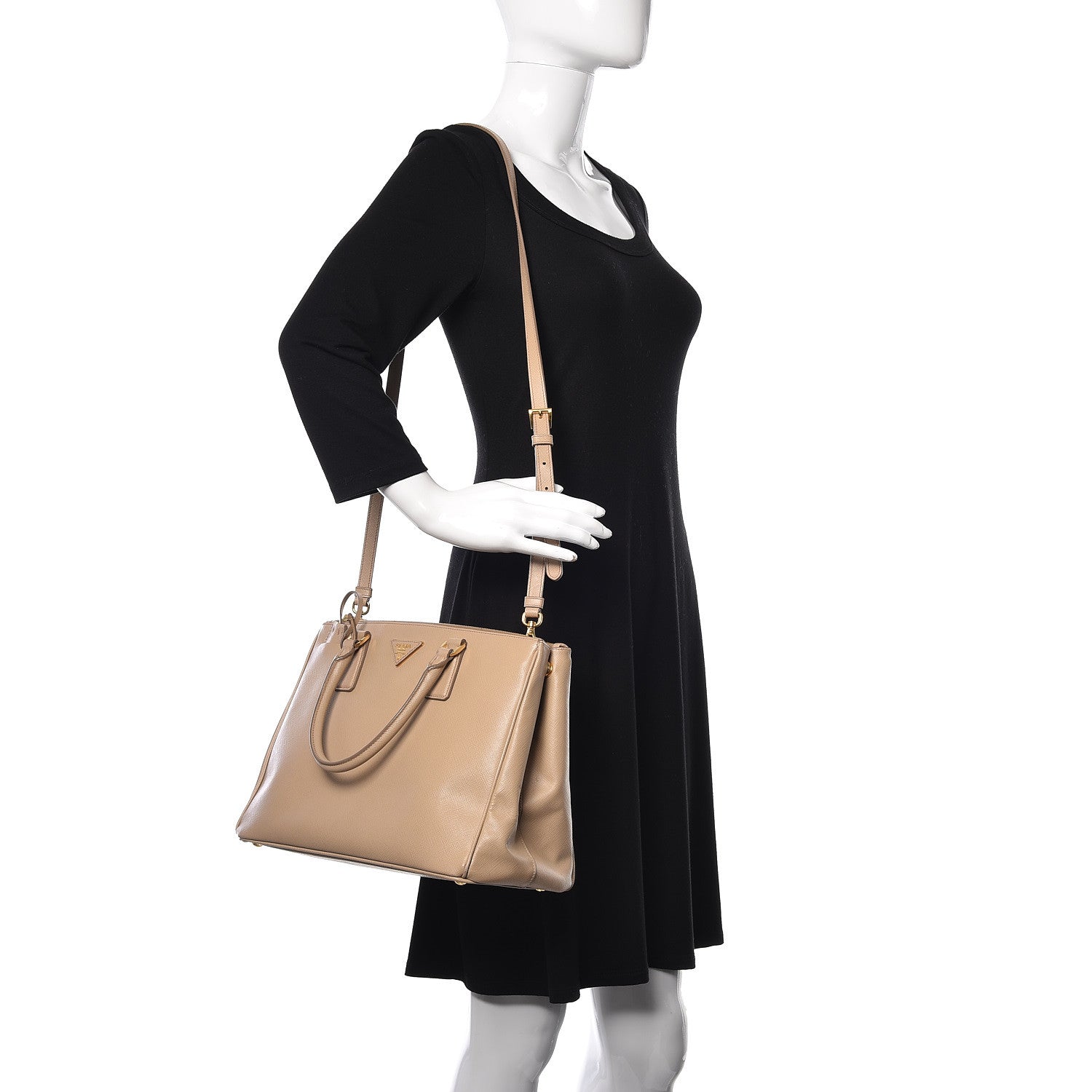 Prada Saffiano Medium Galleria Double Zip Tote Sabbia 3 of 15