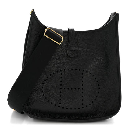 Hermes Taurillon Clemence Evelyne III PM Black 1 of 12