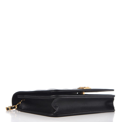 Chanel Caviar Quilted Boy Wallet On Chain WOC Black 4 of 9