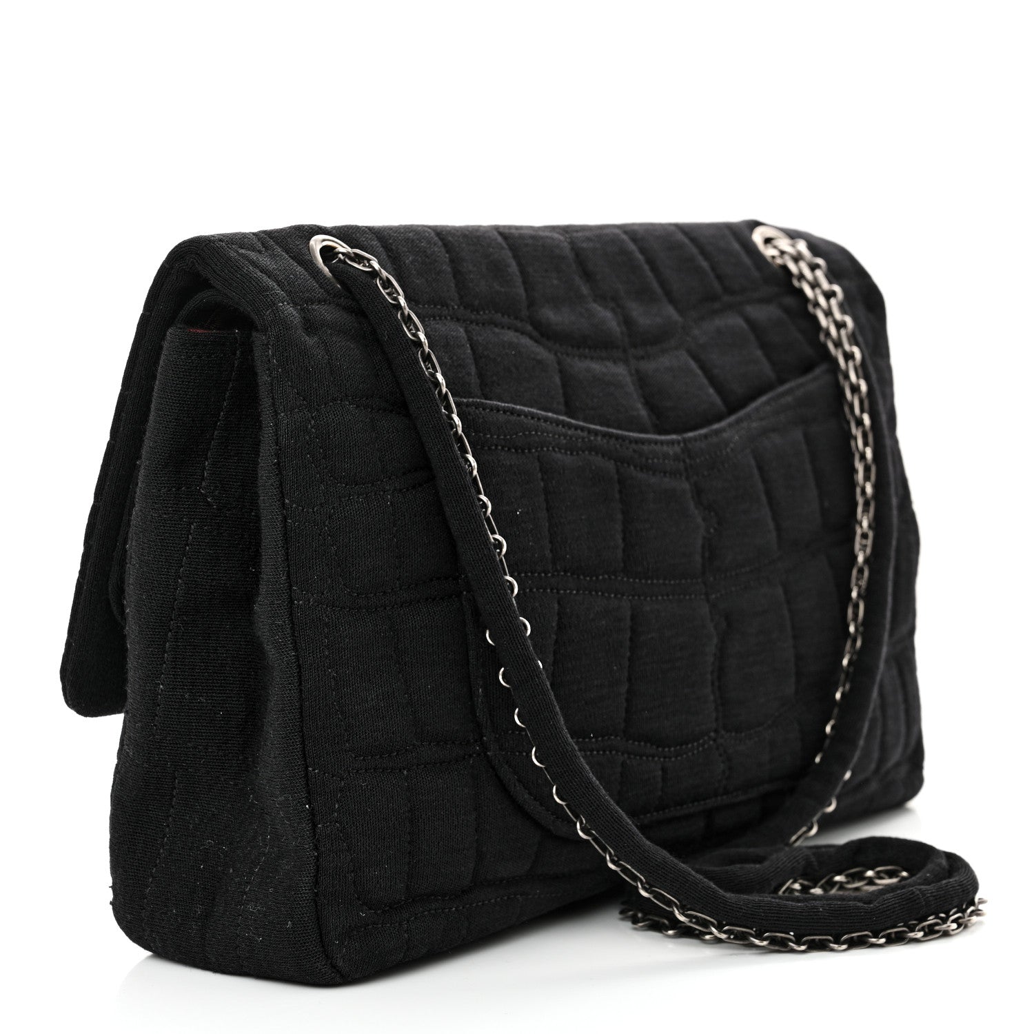 Chanel Jersey Coco's Croc 2.55 Reissue 226 Flap Black 3 of 10