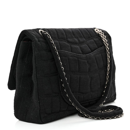 Chanel Jersey Coco's Croc 2.55 Reissue 226 Flap Black 3 of 10