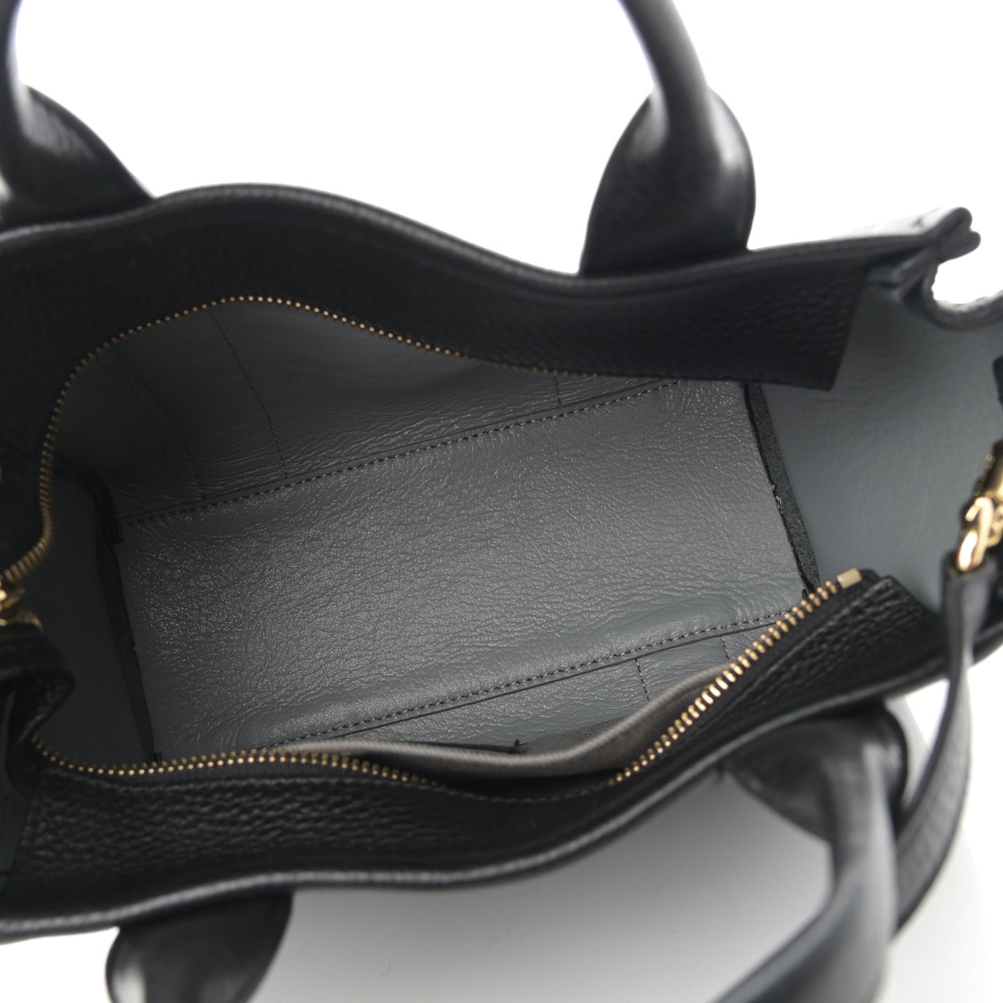 Grained Calfskin Small The Tote Bag Black