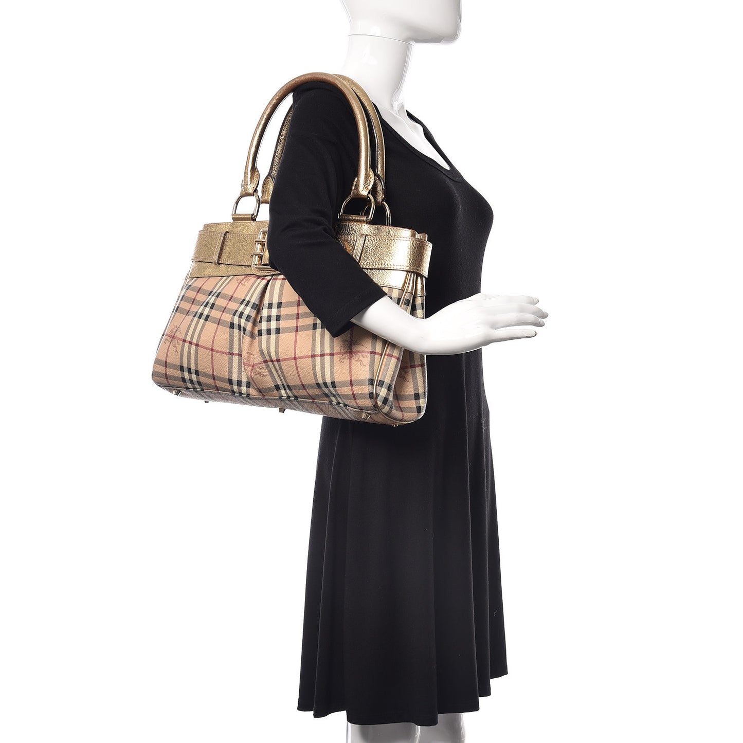 Haymarket Check Tote Gold