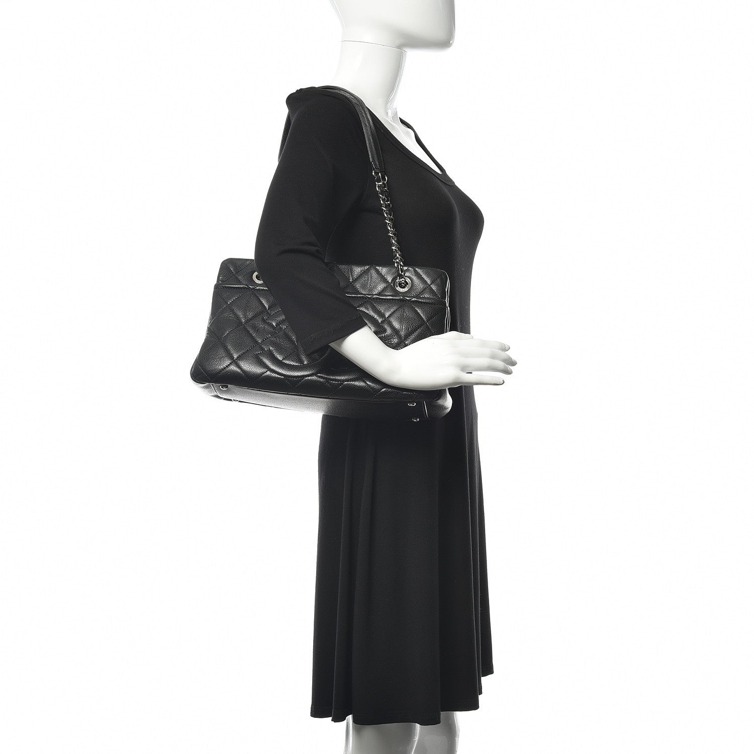 Chanel Caviar Quilted Timeless CC Soft Tote Black 2 of 17