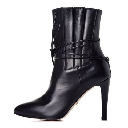 Gucci Malaga Kid Indya Bow Tie Ankle Boots 36.5 Black 1 of 9