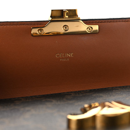 Celine Triomphe Canvas Chain Shoulder Bag Tan 6 of 9