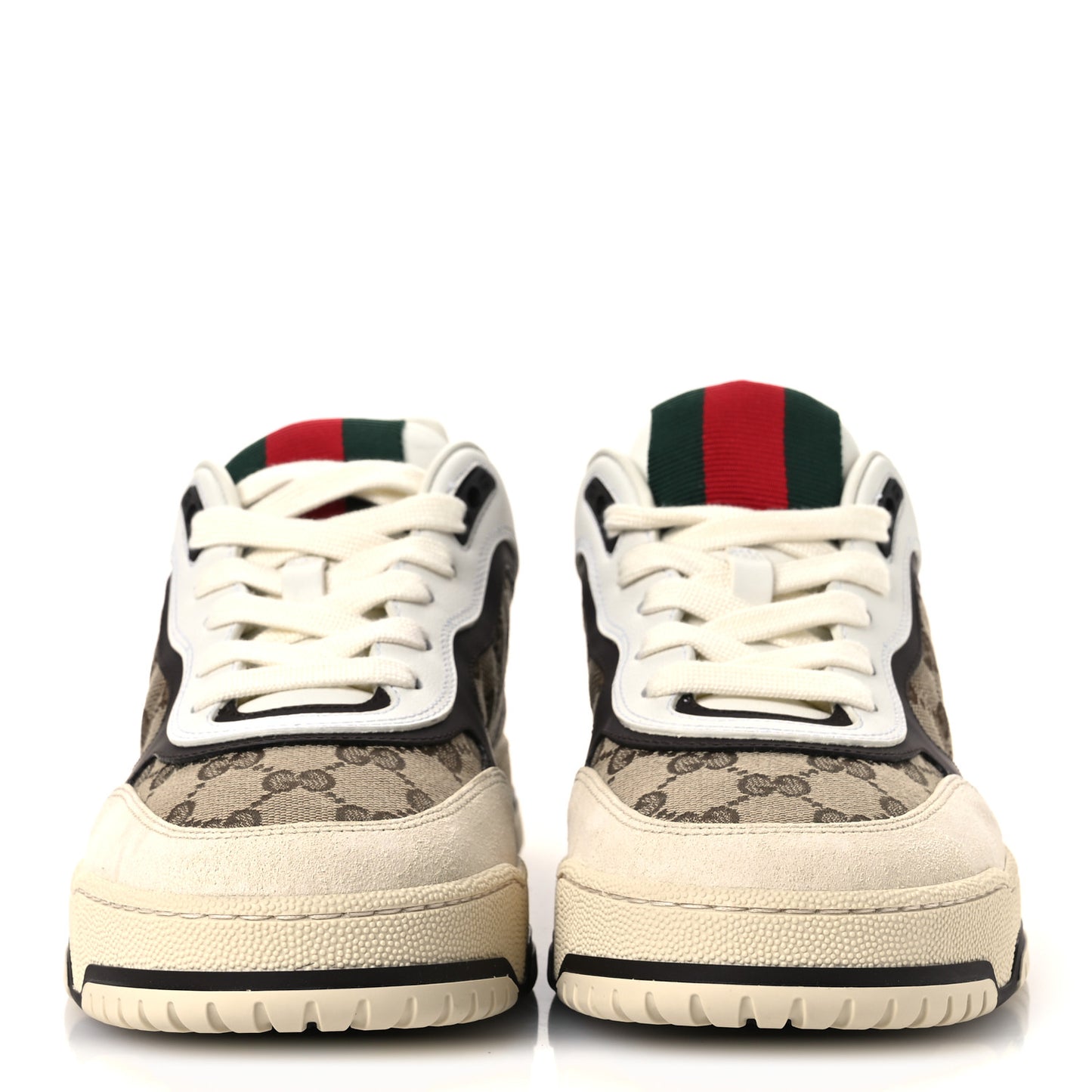 Monogram Suede Re-Web Sneakers 6 Ivory Beige Ebony