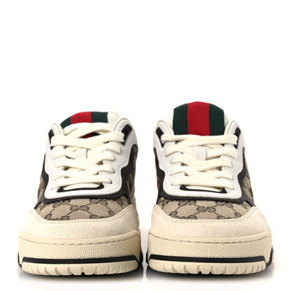 Gucci Monogram Suede Re-Web Sneakers 6 Ivory Beige Ebony 3 of 11