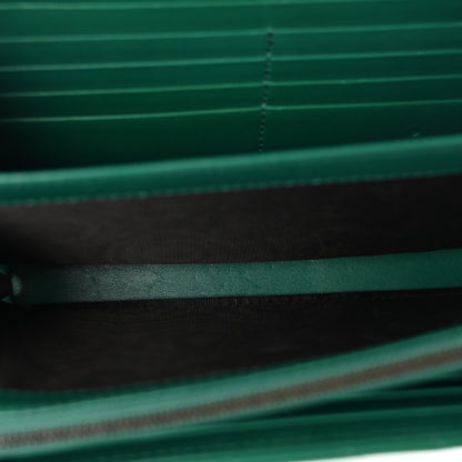 Gucci Calfskin Matelasse GG Marmont Chain Wallet Emerald Green 5 of 10