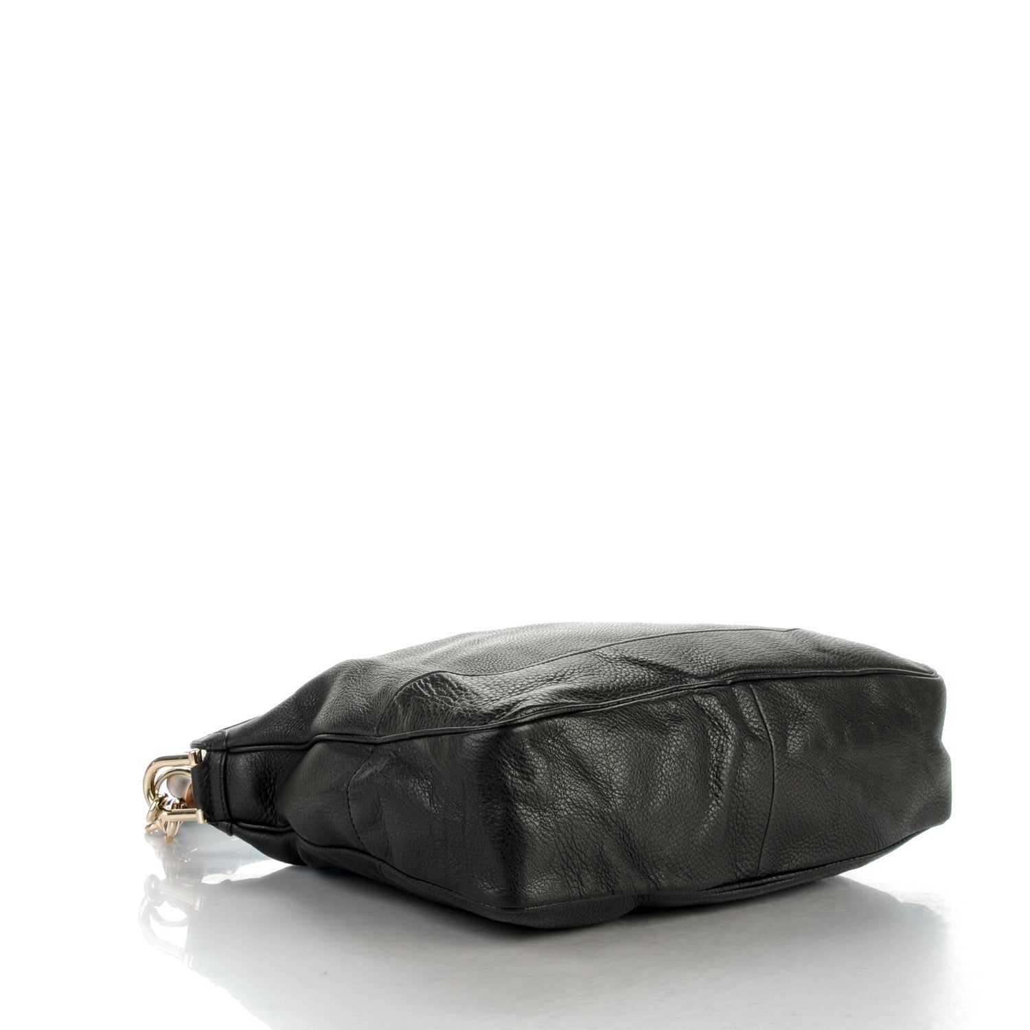Gucci Pebbled Calfskin Medium Diana Bamboo Shoulder Bag Black 4 of 7