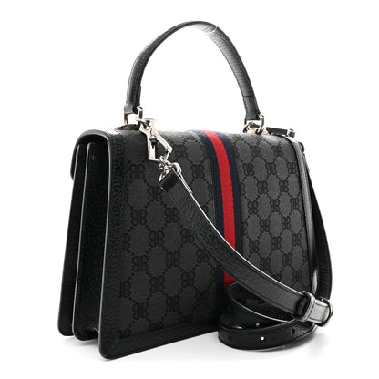 Gucci X BALENCIAGA BB Supreme Monogram Web Small Top Handle Bag Black 3 of 11