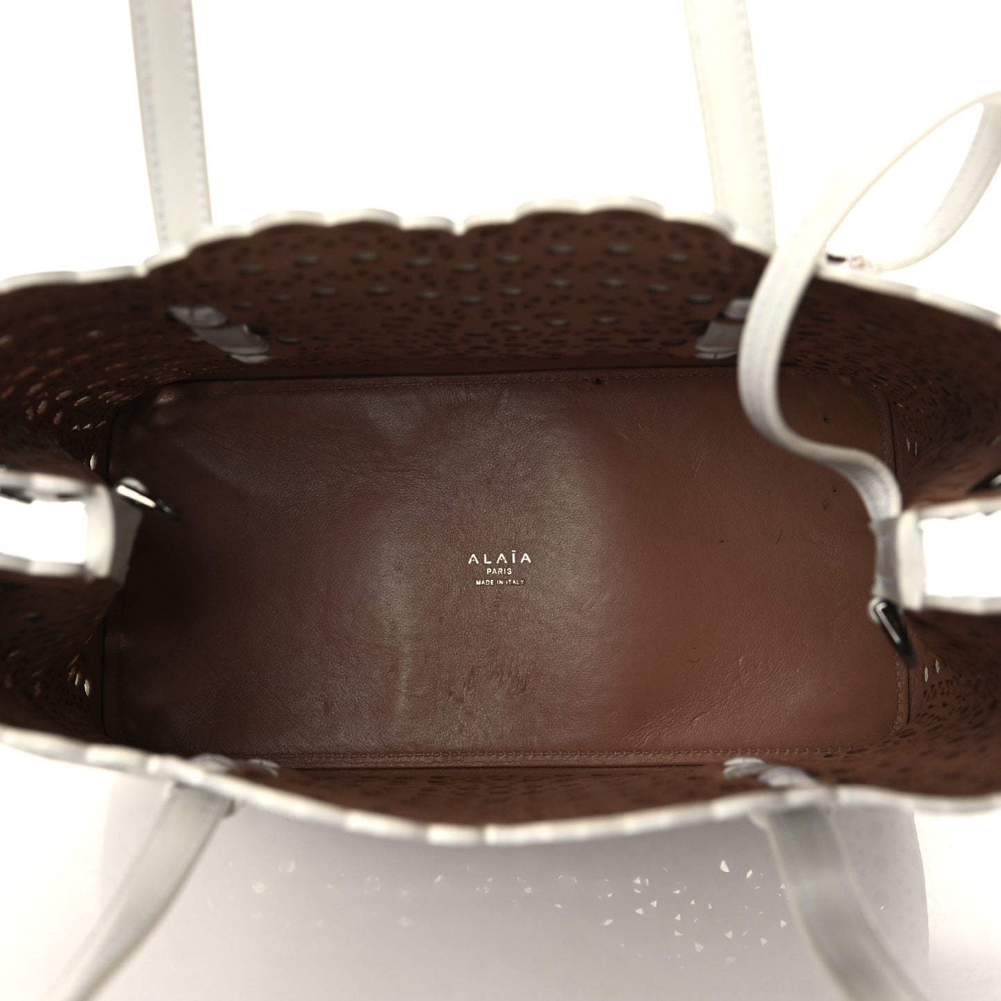 Calfskin Vienne Wave Mina 25 Bag  White