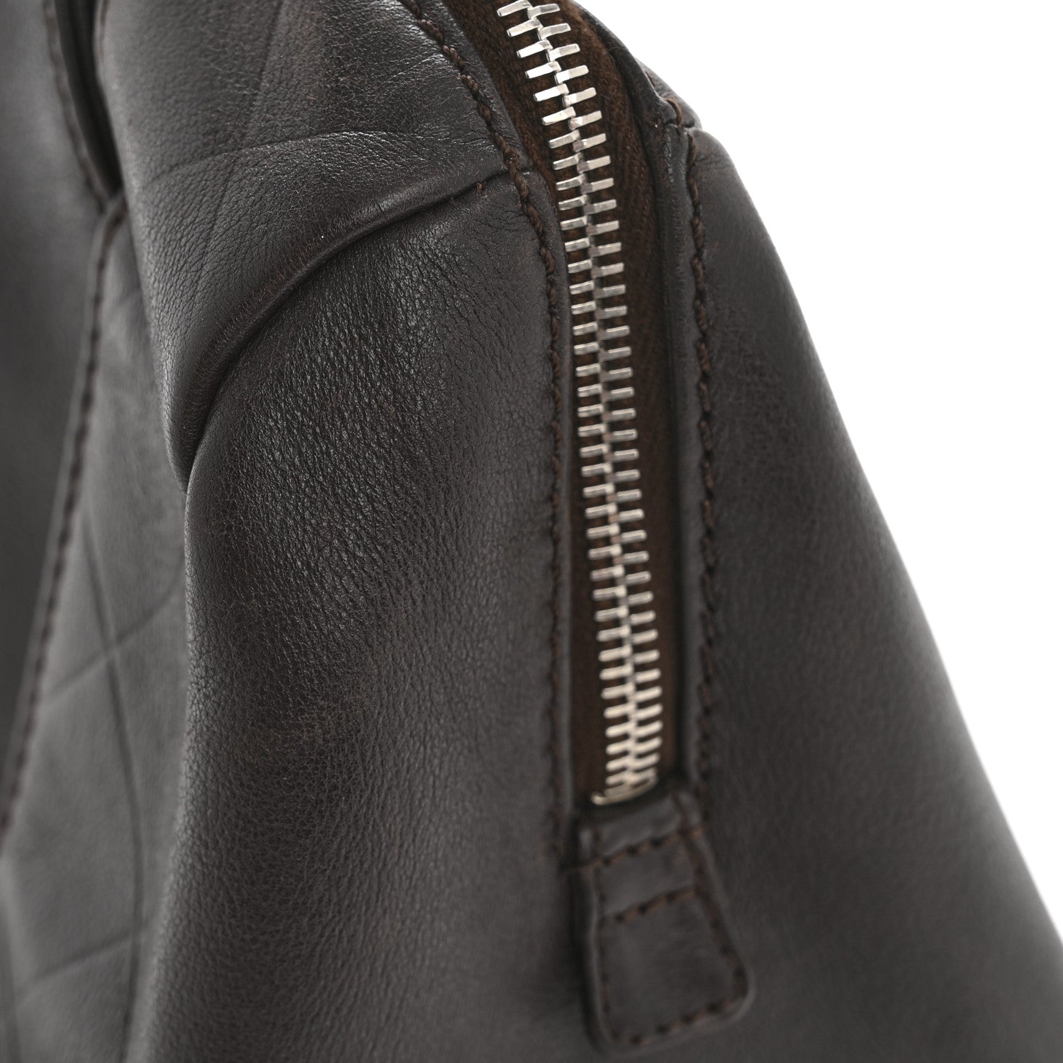 Chanel Calfskin Chevron CC All Day Long Boston Brown 13 of 13