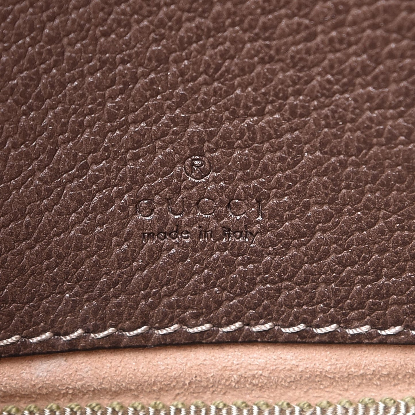 GG Supreme Monogram Ophidia Phone Case Wristlet Brown