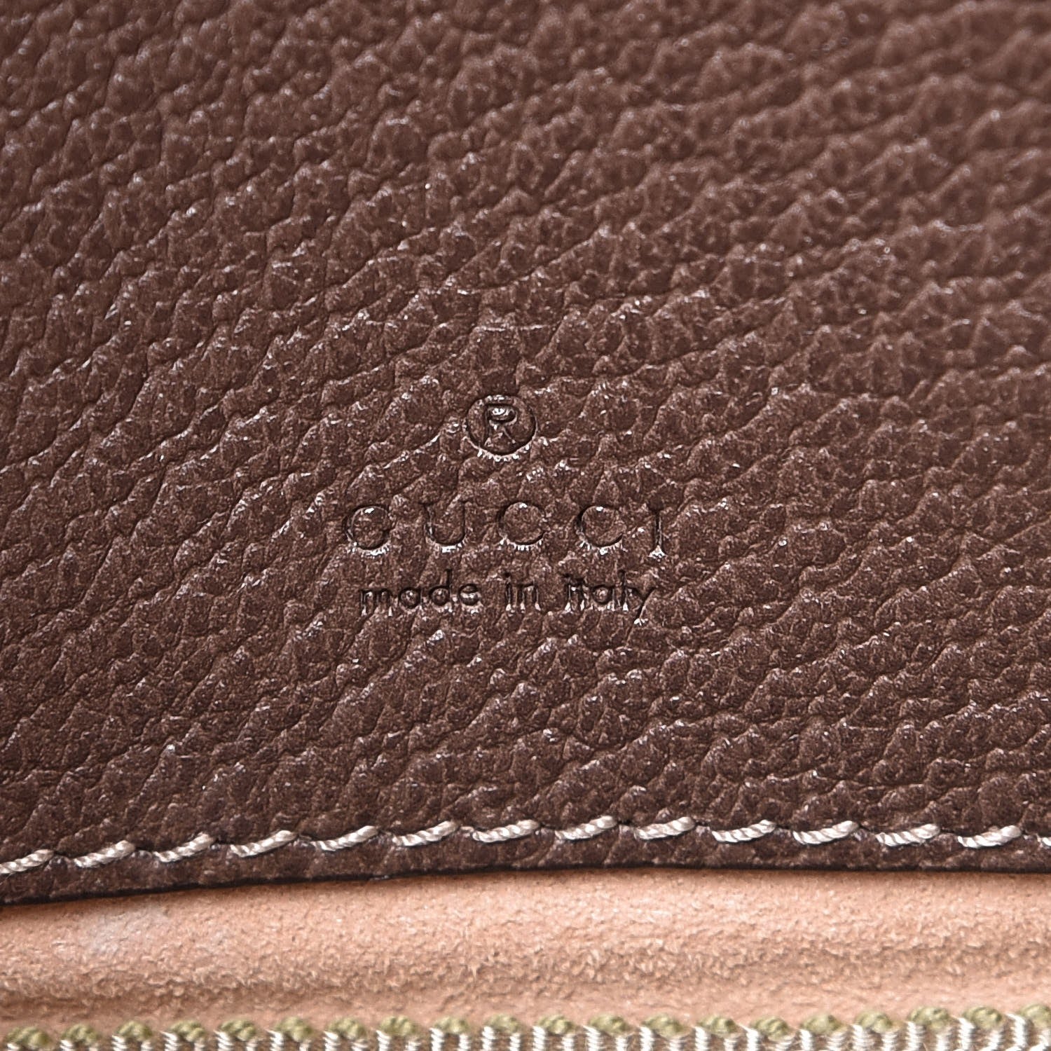 Gucci GG Supreme Monogram Ophidia Phone Case Wristlet Brown 6 of 12