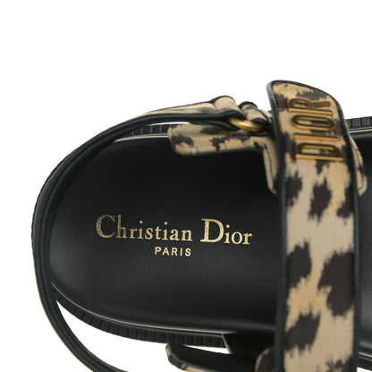 Christian Dior Technical Fabric Mizza Print DiorAct Sandals 41.5 Beige Multicolor 10 of 11