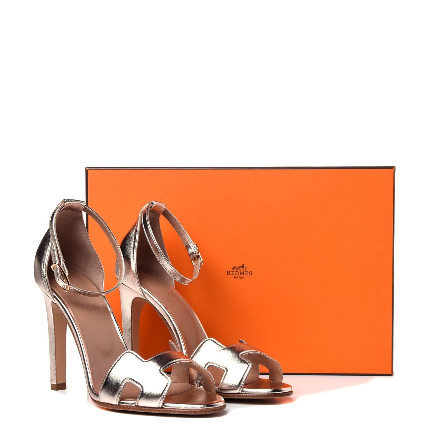 Metallic Nappa Premiere 105 Sandals 36.5 Rose Dore
