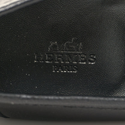 Hermes Goatskin Womens Paris Loafers 38 Black 8 of 10