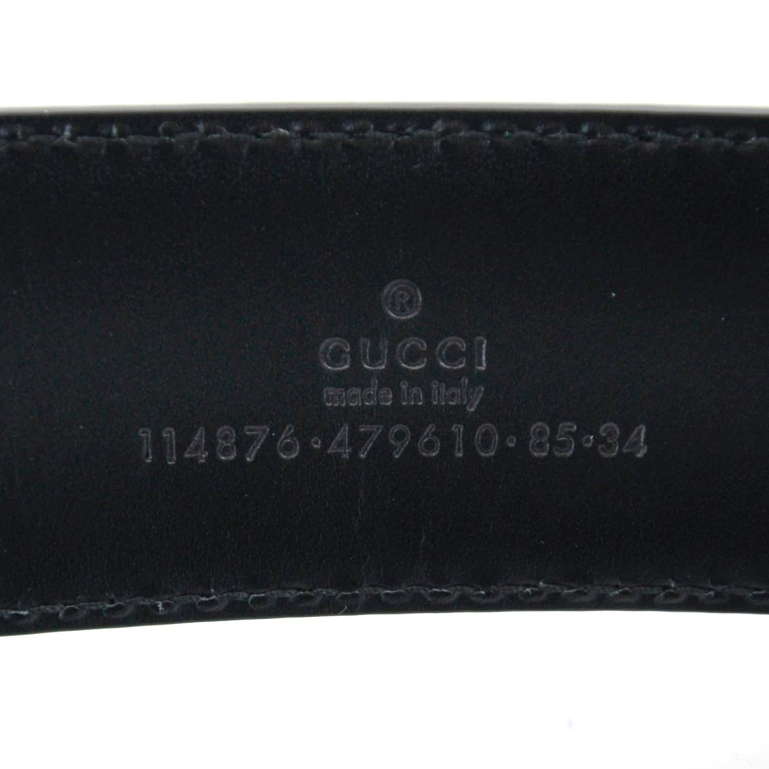 Gucci Guccissima GG Belt Black 85 34 2 of 6