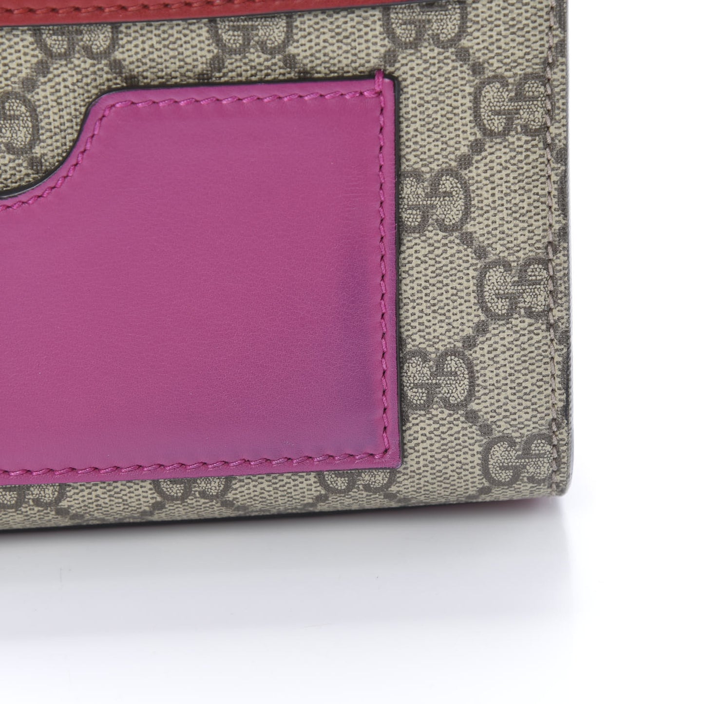 GG Supreme Monogram Calfskin Small Padlock Shoulder Bag Beige Hibiscus Red New Rosette